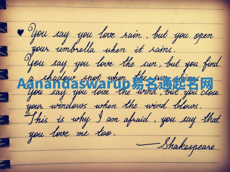 Aanandaswarup易名通起名网