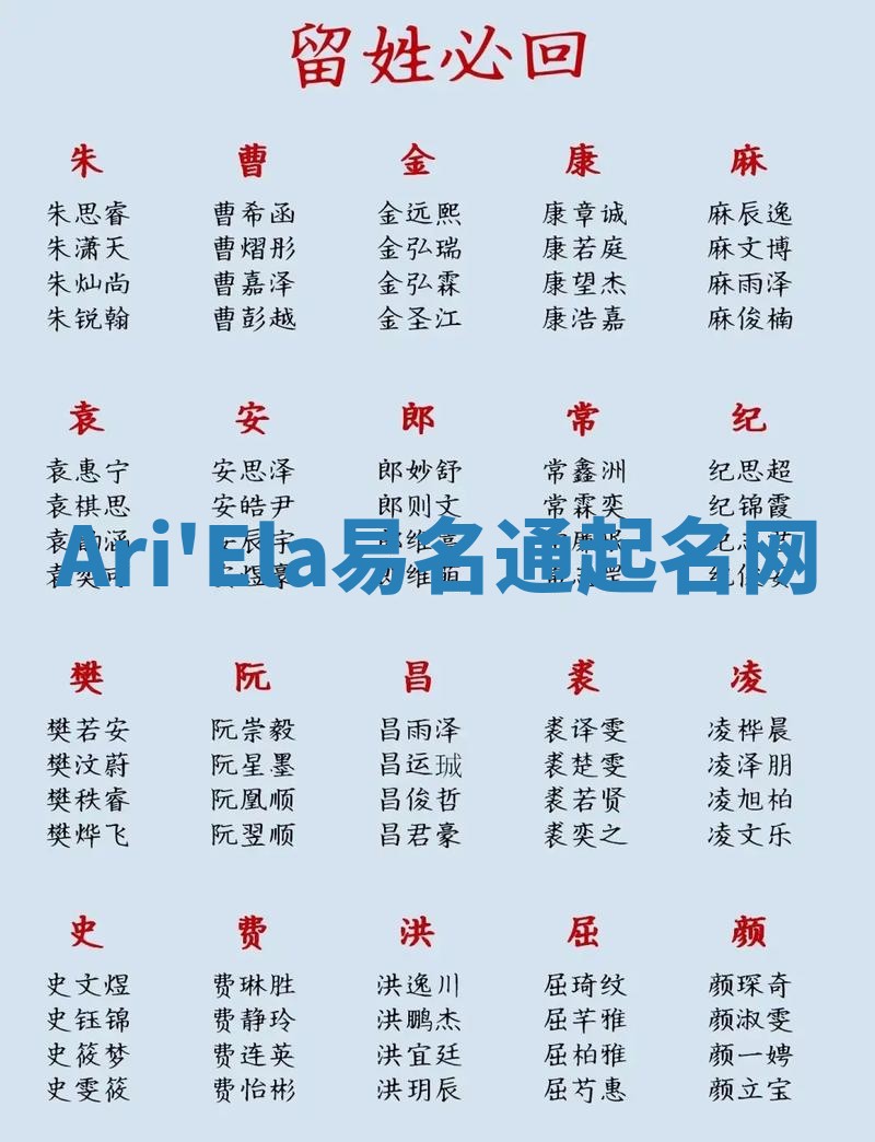 Ari'Ela易名通起名网