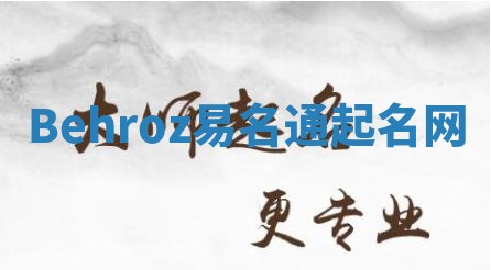 Behroz易名通起名网