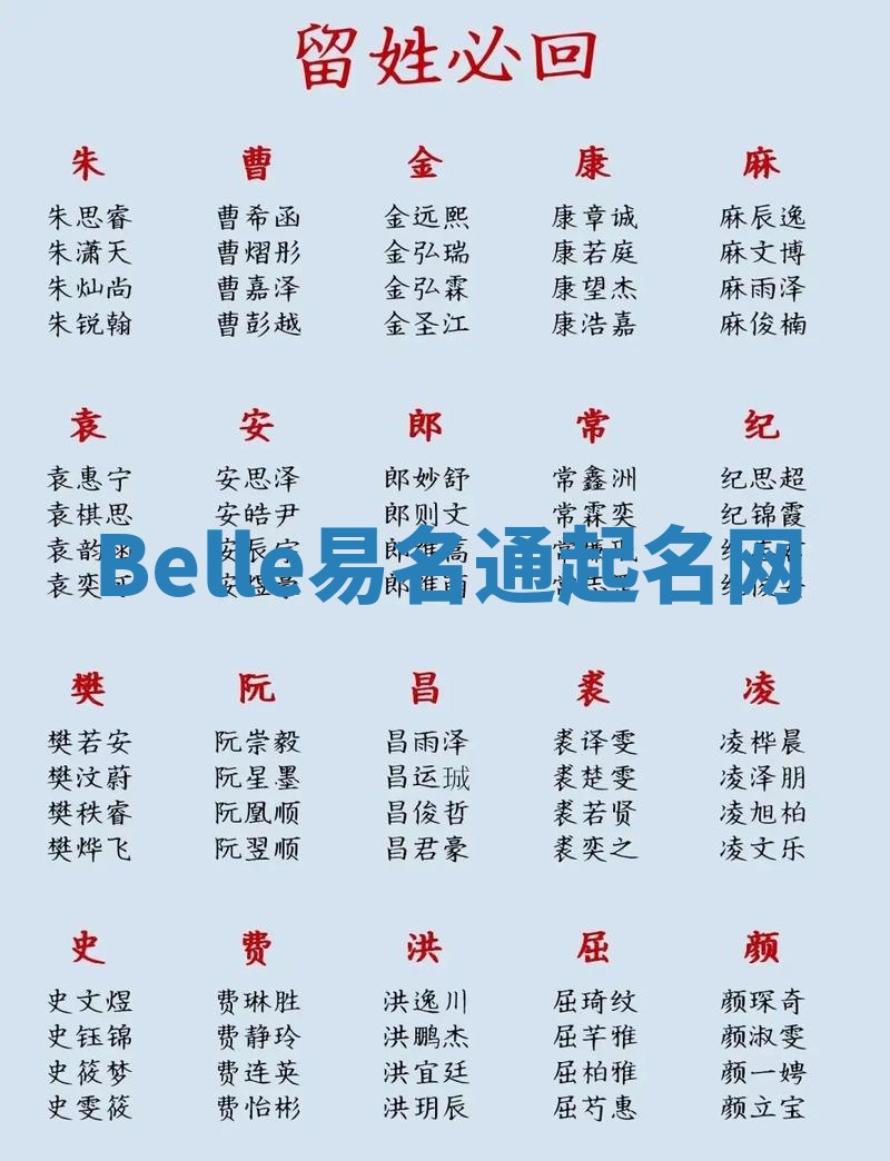 Belle易名通起名网