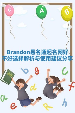 Brandon易名通起名网好不好选择解析与使用建议分享 Brandon易名通起名网好不好选择解析与使用建议分享