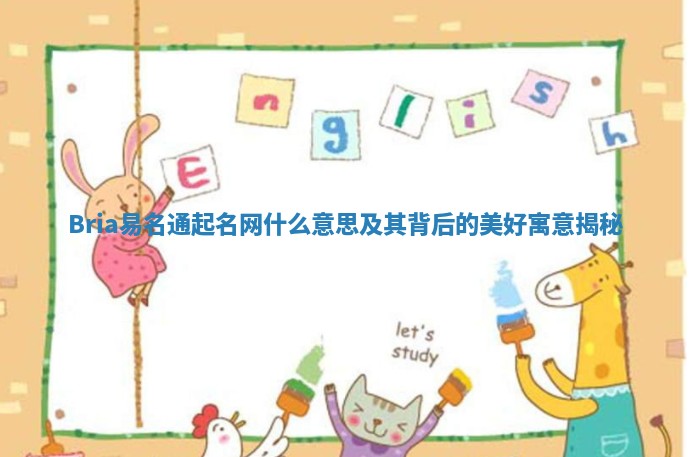 Bria易名通起名网什么意思及其背后的美好寓意揭秘