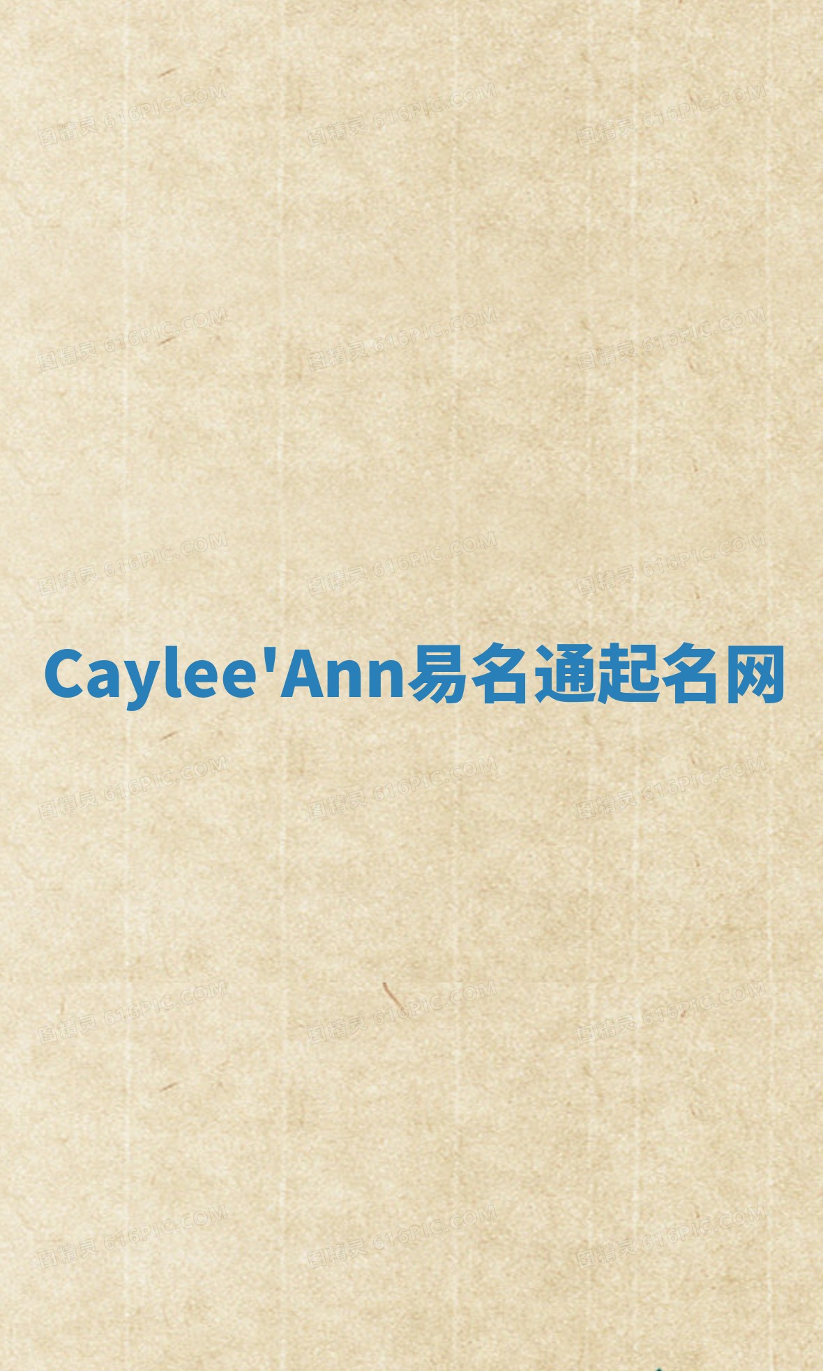 Caylee'Ann易名通起名网