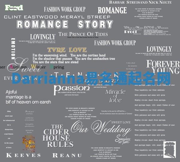 Darrianna易名通起名网 Darrianna易名通起名网