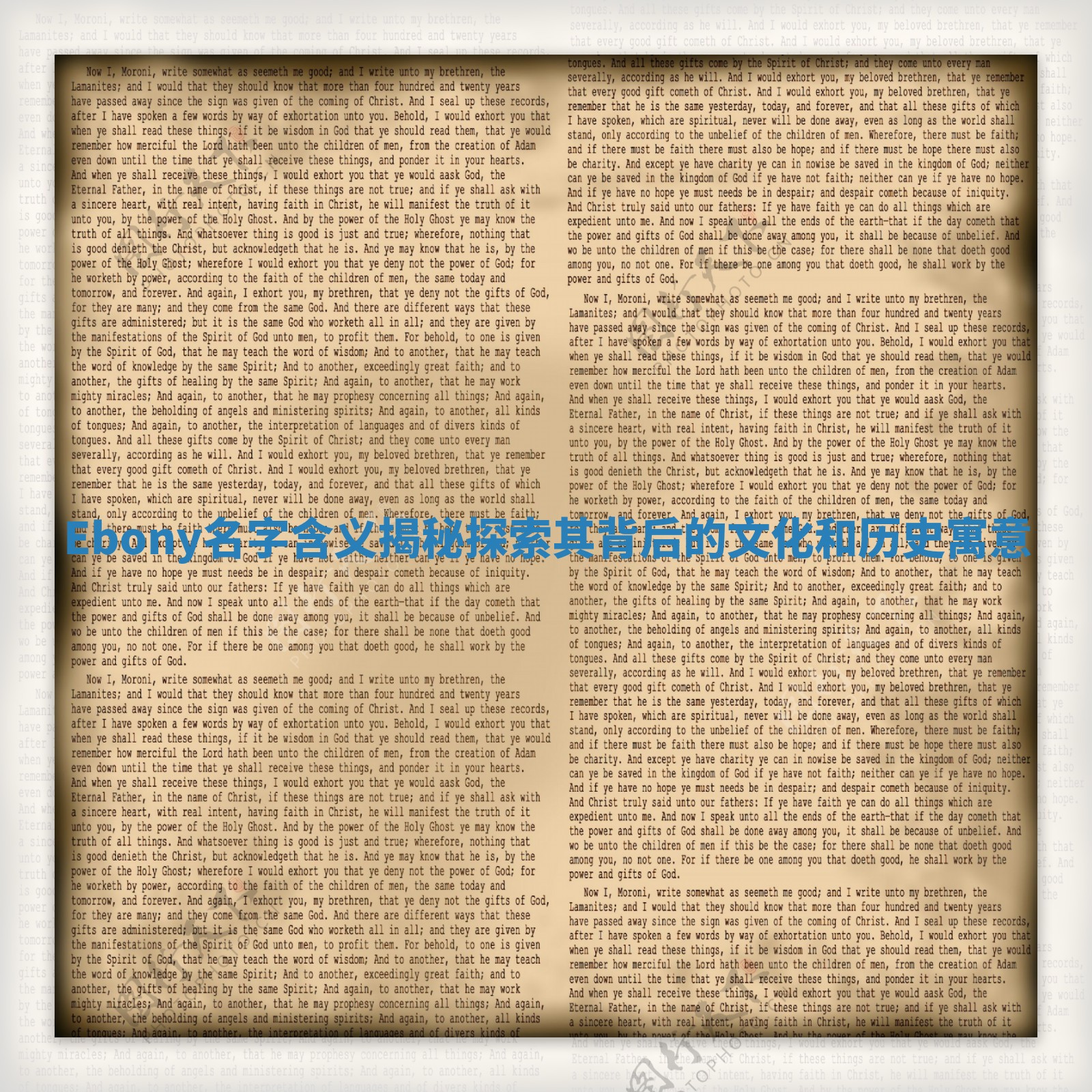 Ebony名字含义揭秘探索其背后的文化和历史寓意 Ebony名字含义揭秘探索其背后的文化和历史寓意