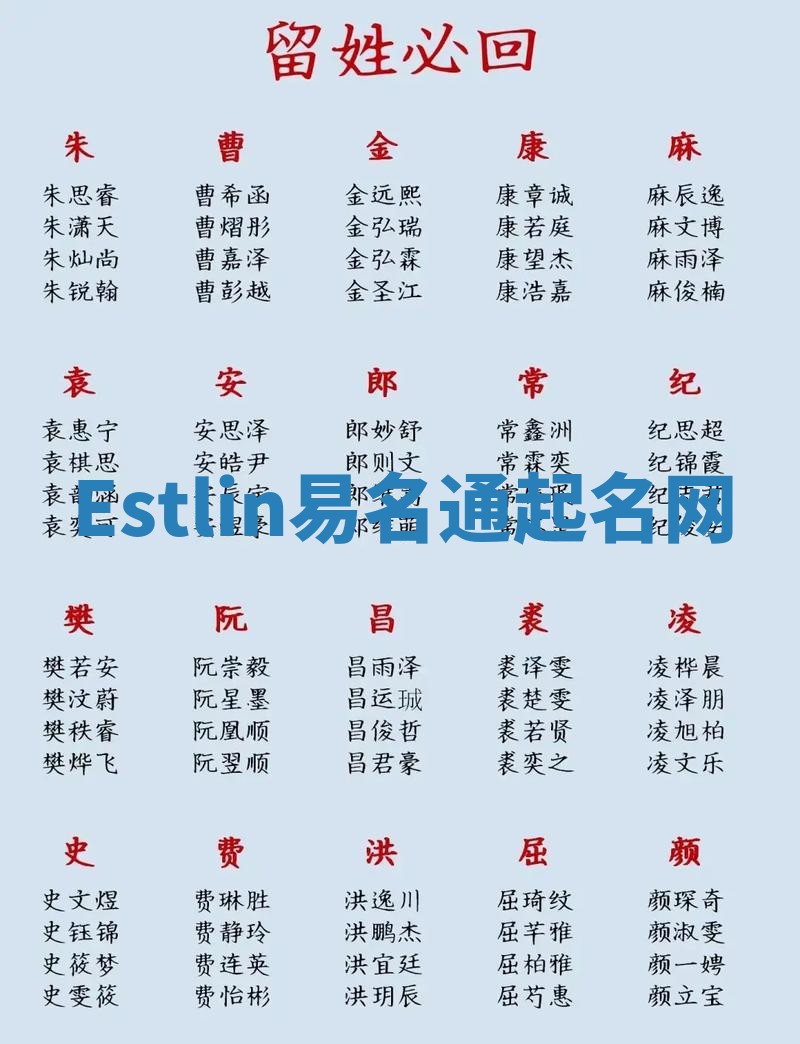 Estlin易名通起名网