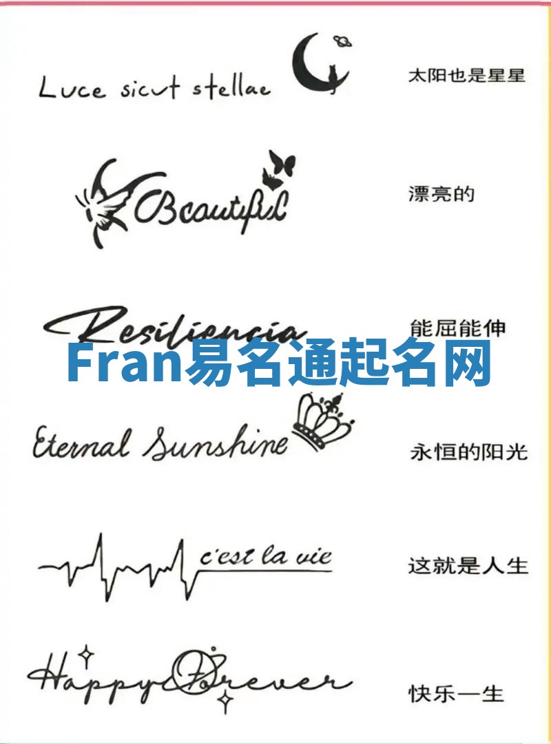 Fran易名通起名网 Fran易名通起名网