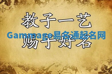 Gammage易名通起名网 Gammage易名通起名网