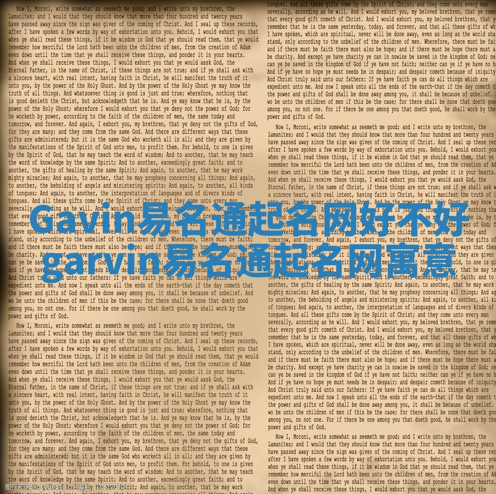 Gavin易名通起名网好不好 garvin易名通起名网寓意