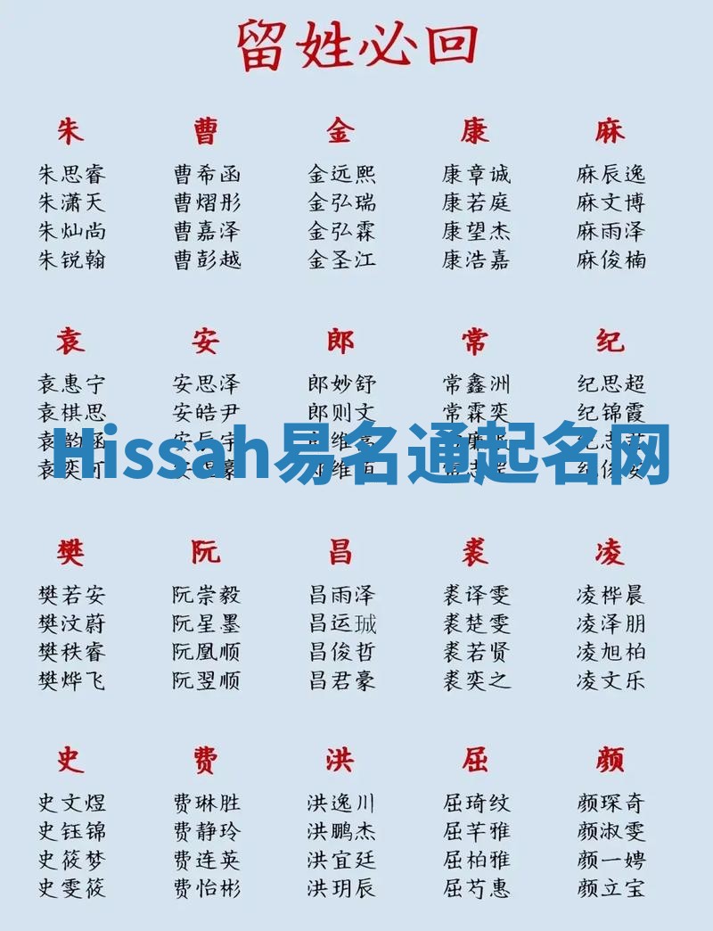 Hissah易名通起名网 Hissah易名通起名网