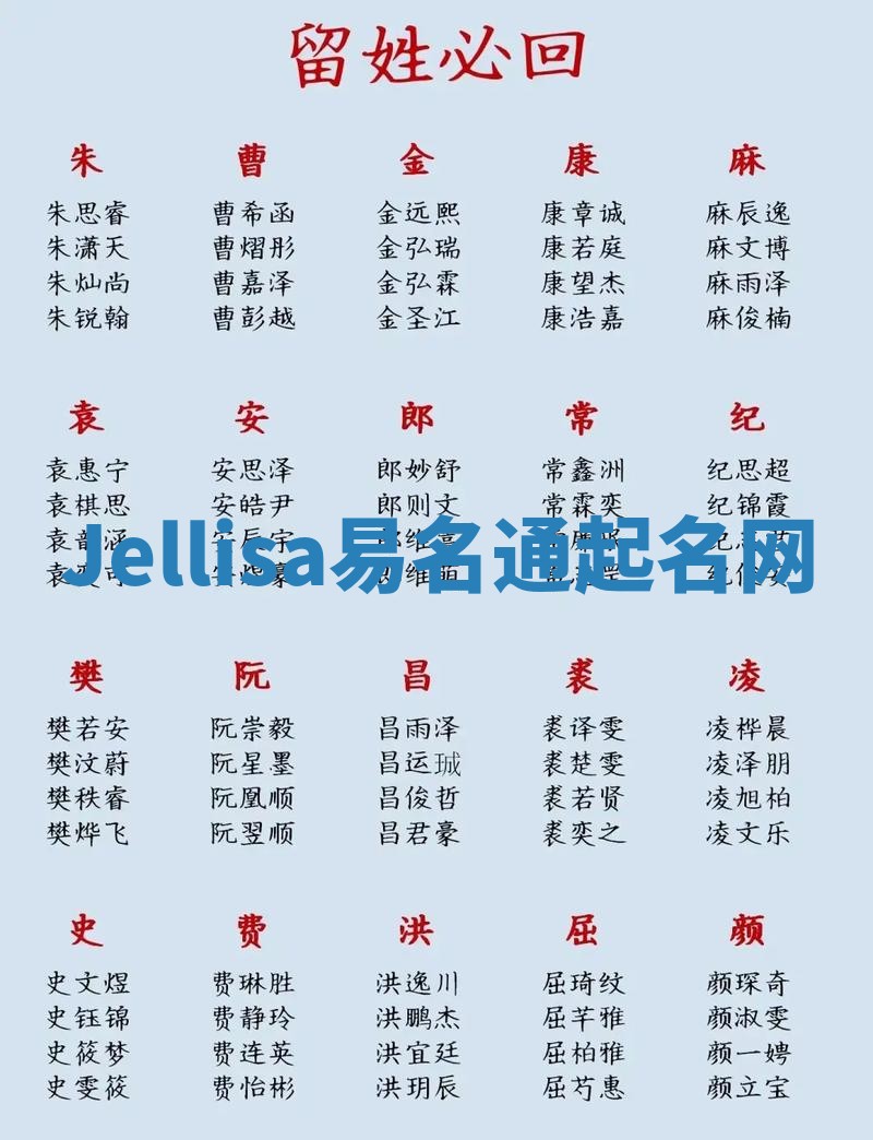 Jellisa易名通起名网