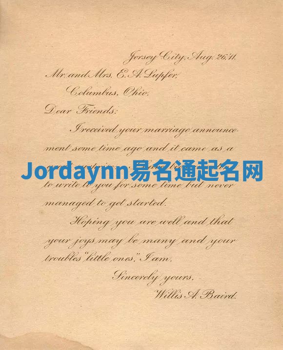 Jordaynn易名通起名网