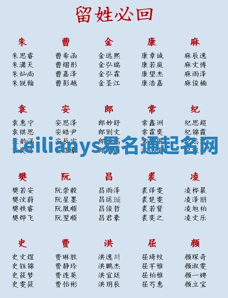 Leilianys易名通起名网