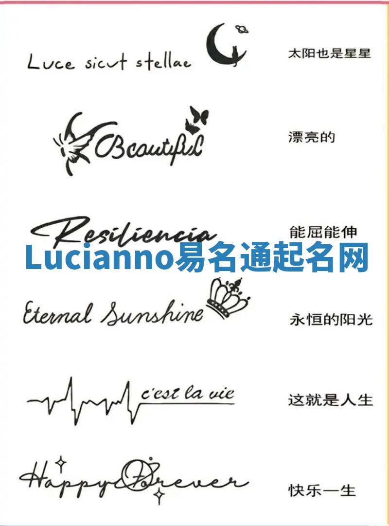 Lucianno易名通起名网 Lucianno易名通起名网