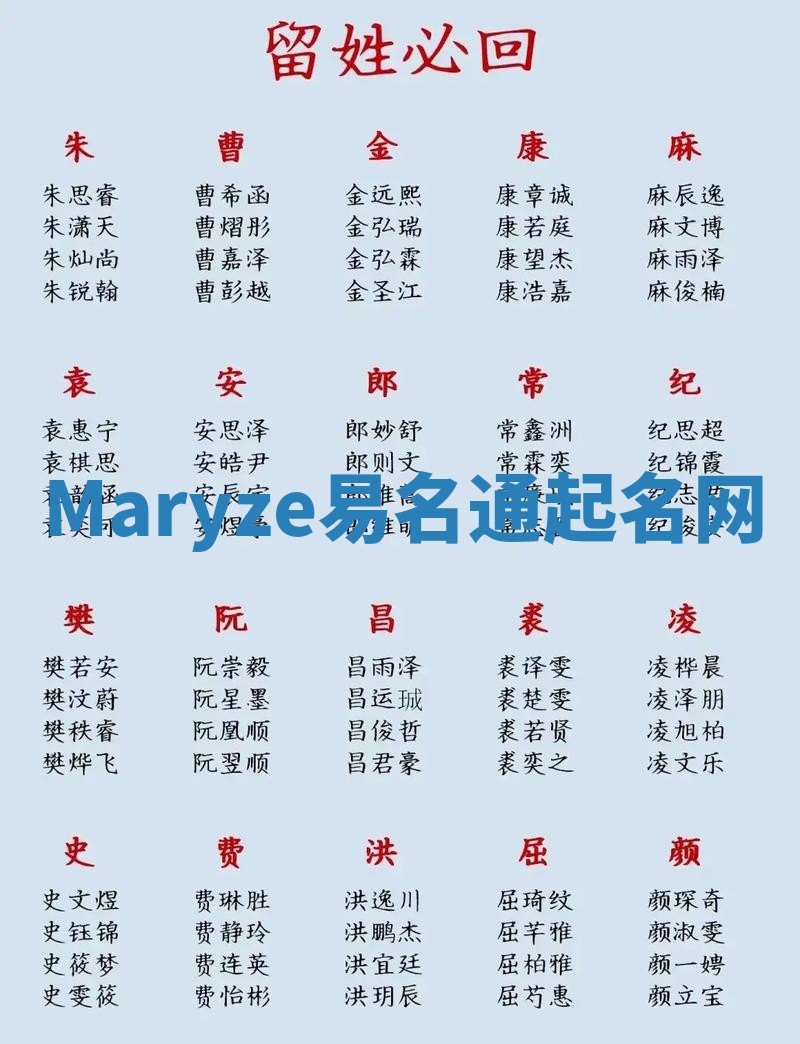 Maryze易名通起名网