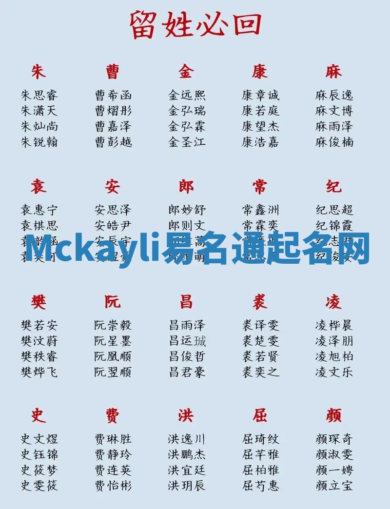 Mckayli易名通起名网