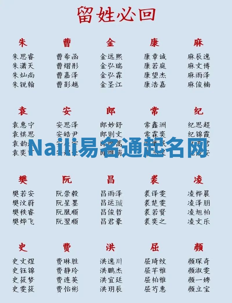 Naili易名通起名网