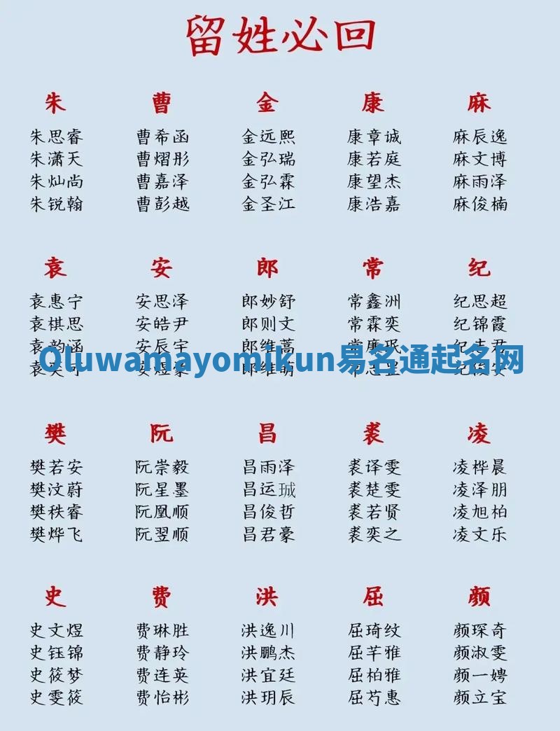 Oluwamayomikun易名通起名网