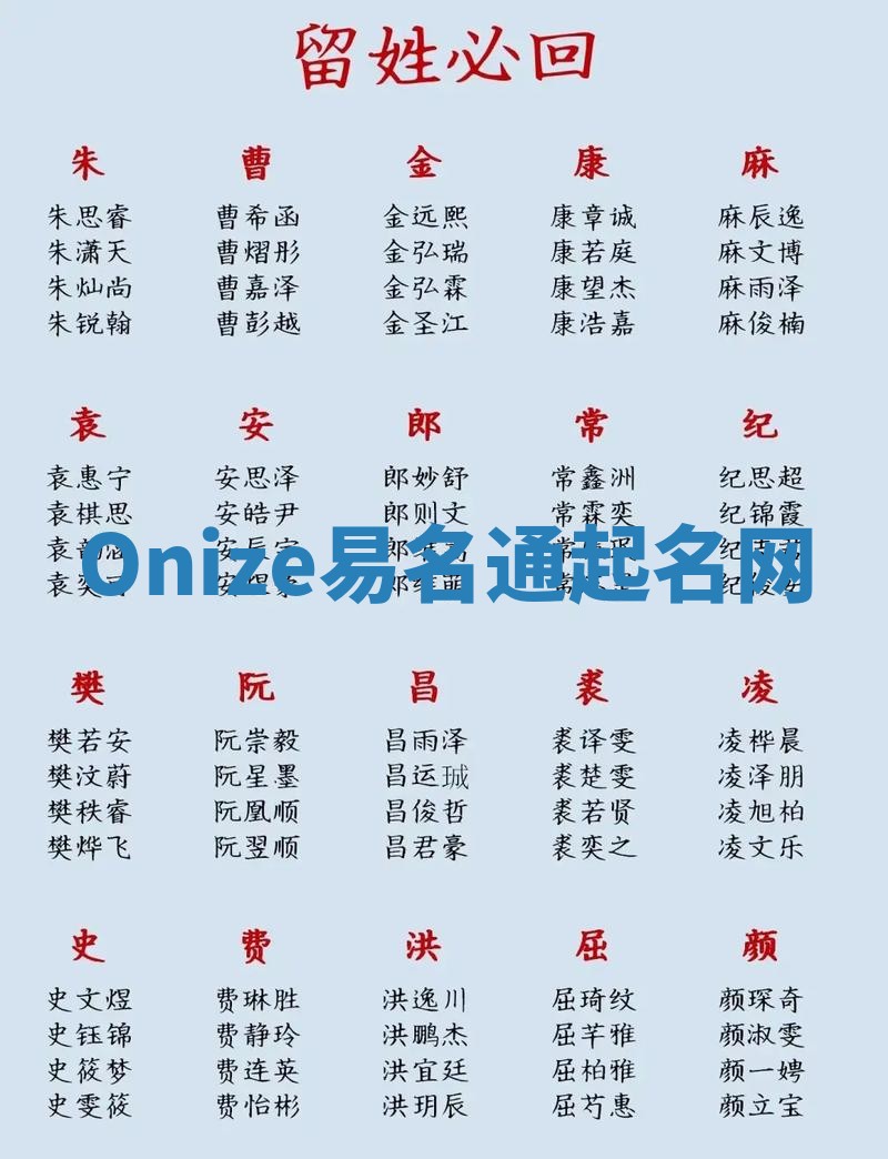 Onize易名通起名网