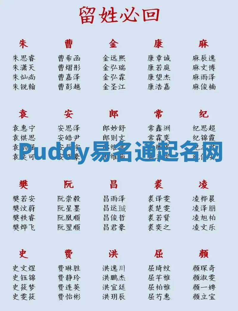 Puddy易名通起名网