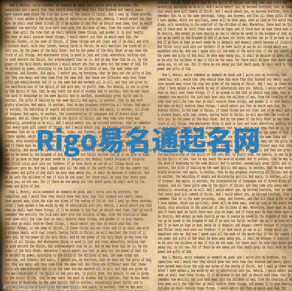 Rigo易名通起名网