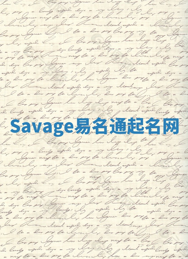 Savage易名通起名网