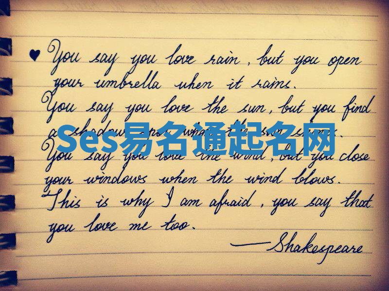Ses易名通起名网 Ses易名通起名网