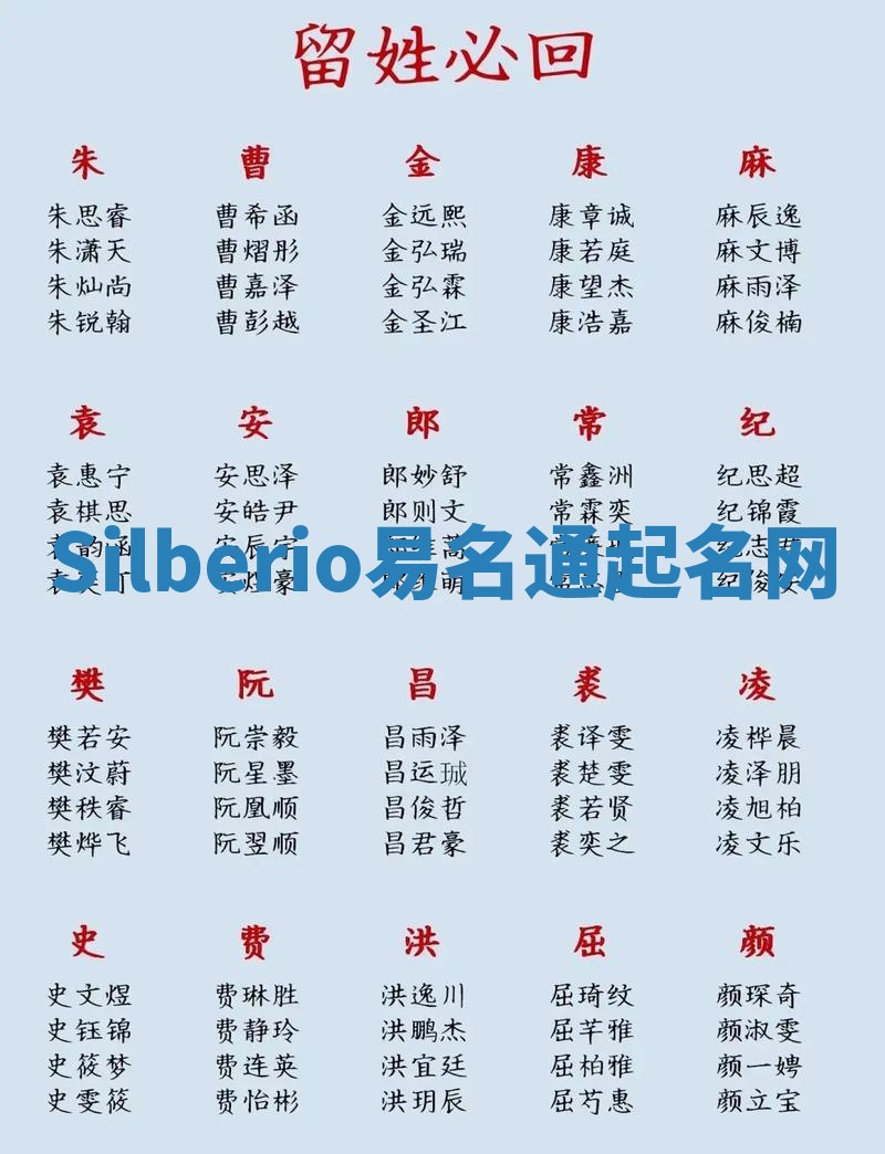 Silberio易名通起名网