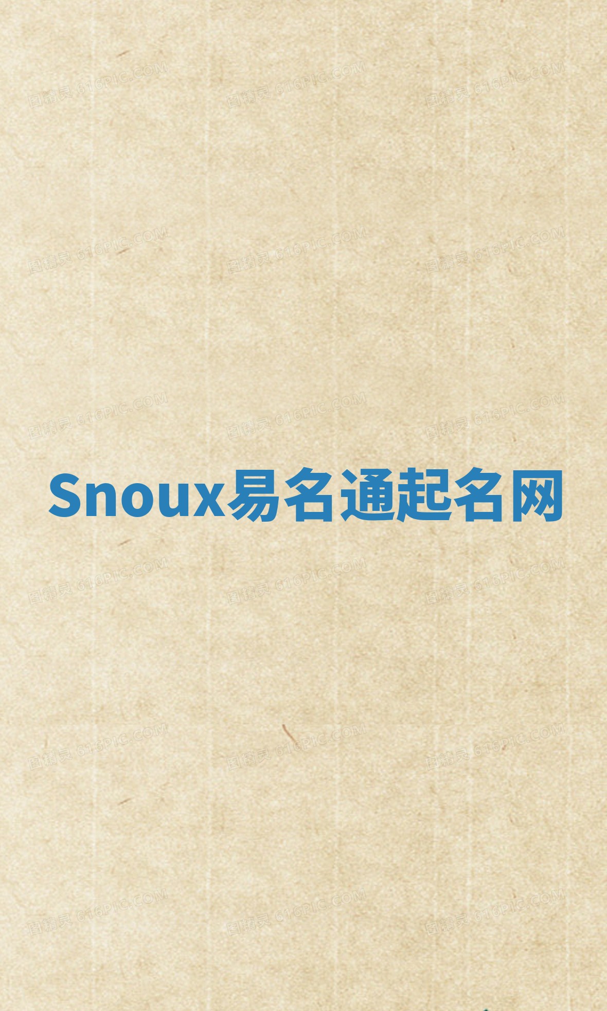 Snoux易名通起名网
