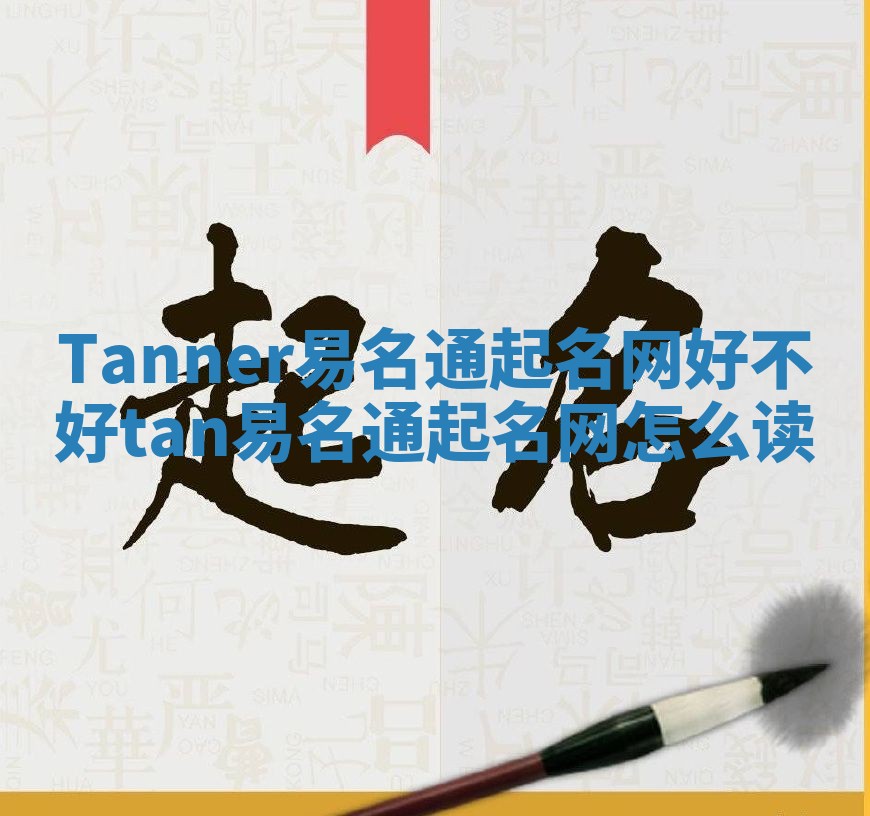 Tanner易名通起名网好不好 tan易名通起名网怎么读