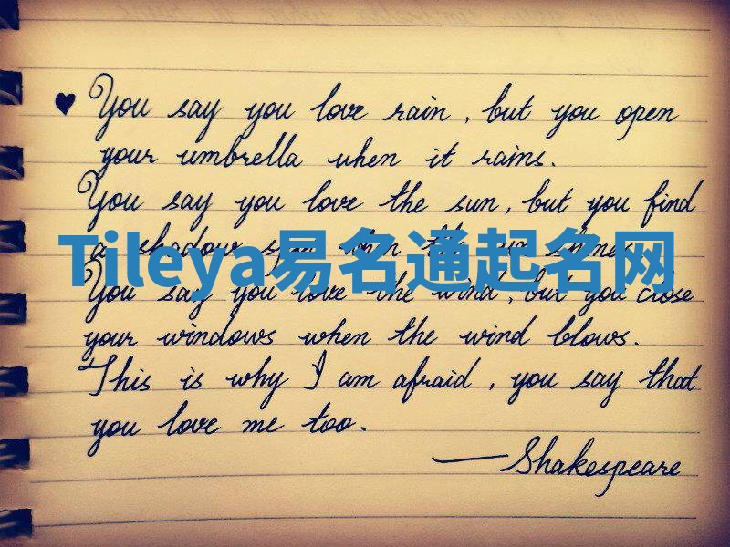 Tileya易名通起名网