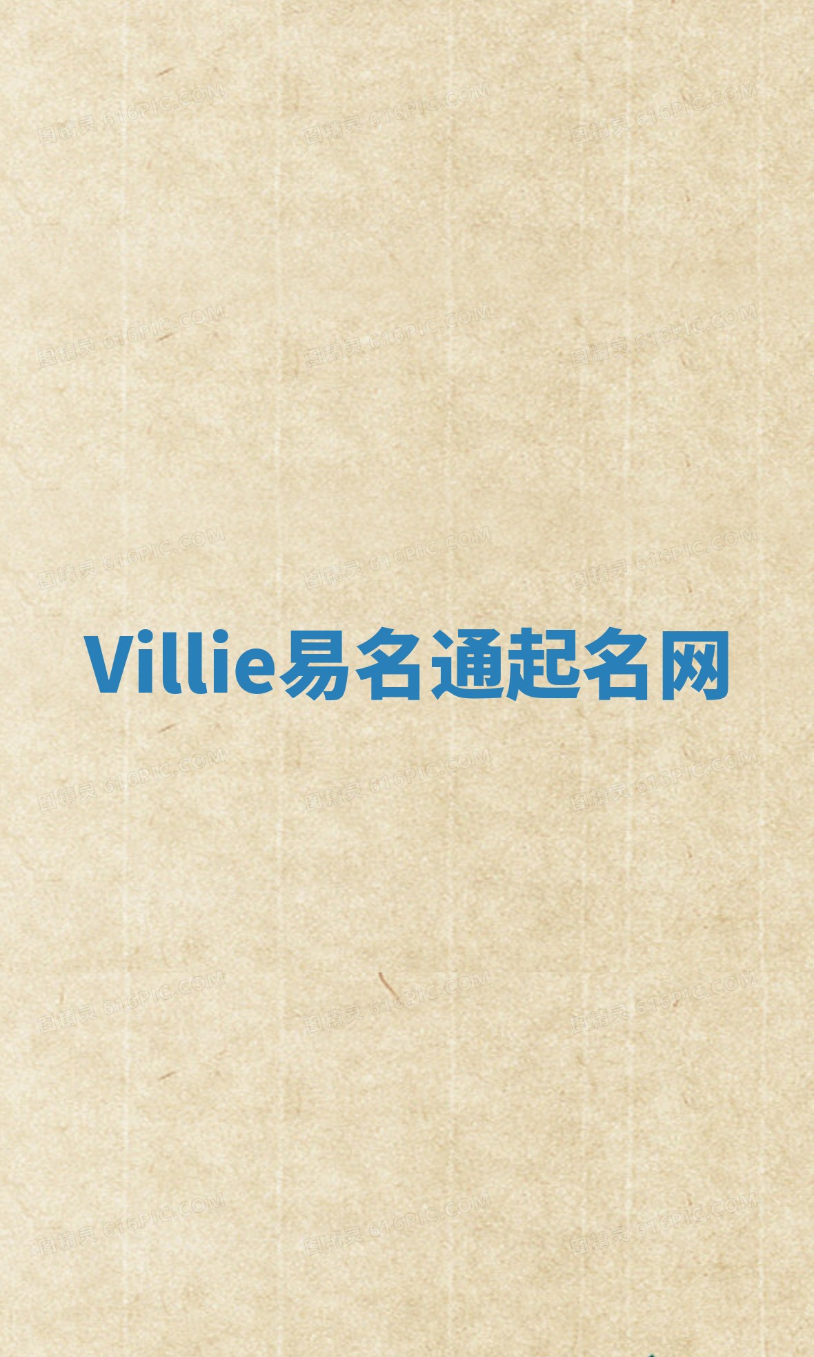 Villie易名通起名网 Villie易名通起名网