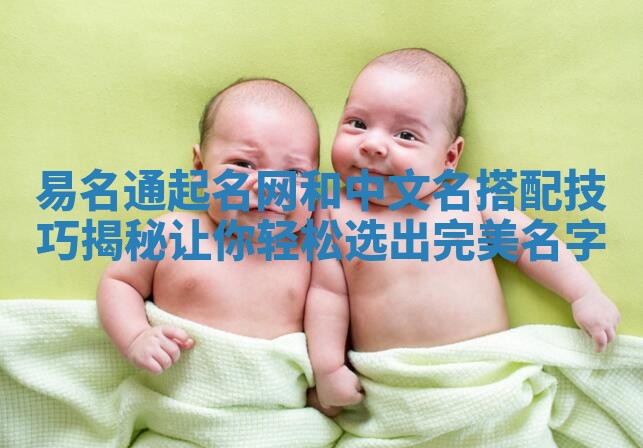 易名通起名网和中文名搭配技巧揭秘让你轻松选出完美名字