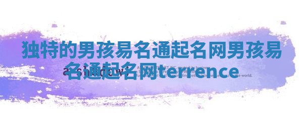 独特的男孩易名通起名网_男孩易名通起名网terrence