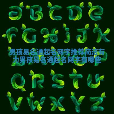男孩易名通起名网字推荐简洁有力_男孩易名通起名网字有哪些